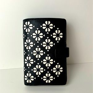 Kate Spade Black and White Perforated Wallet